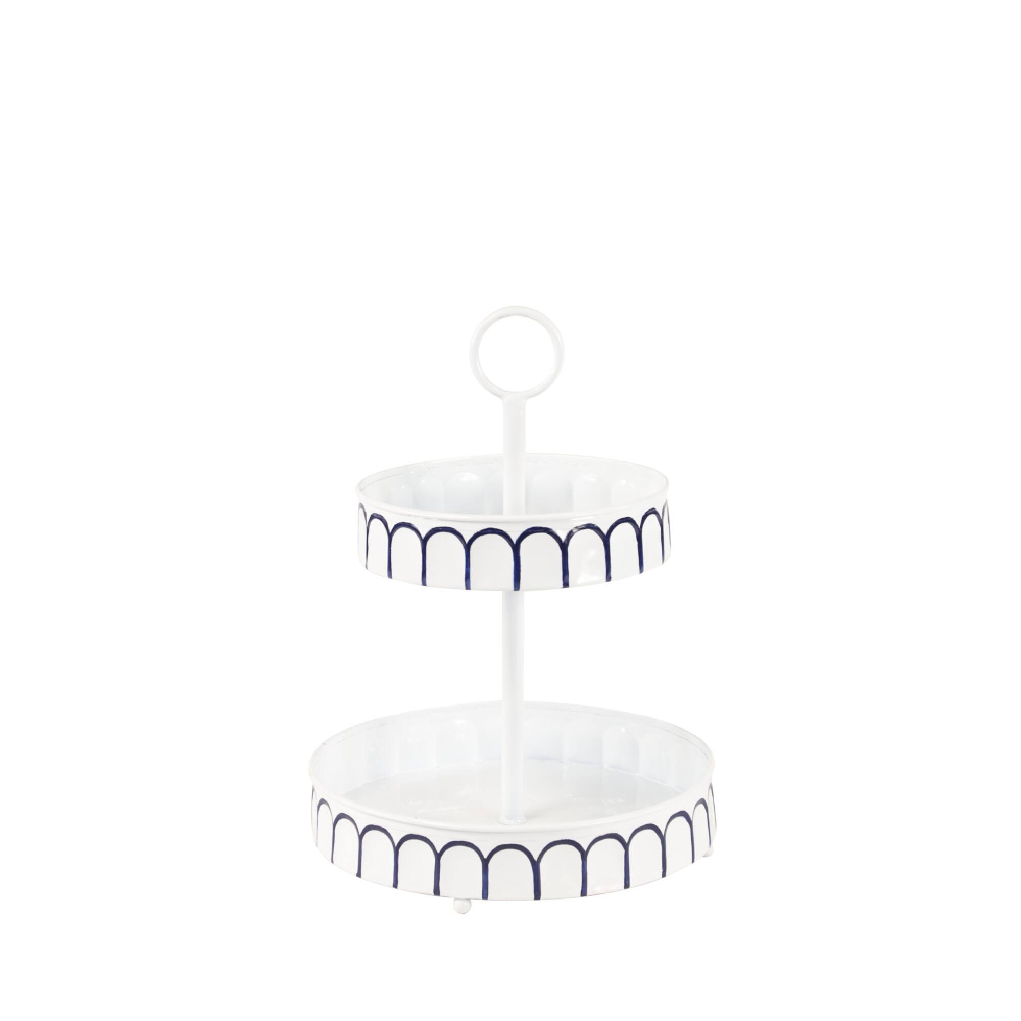 White Iron Farmhouse Tier Tray Cupcake Stand